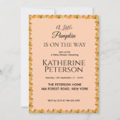 Little Pumpkin Baby shower Invitation Kaart (Voorkant)