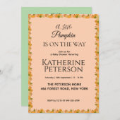 Little Pumpkin Baby shower Invitation Kaart (Voorkant / Achterkant)