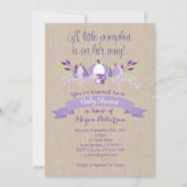 Little Pumpkin Baby shower Invitation - Lavendel Kaart (Voorkant)