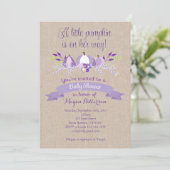 Little Pumpkin Baby shower Invitation - Lavendel Kaart (Staand voorkant)