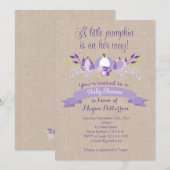 Little Pumpkin Baby shower Invitation - Lavendel Kaart (Voorkant / Achterkant)