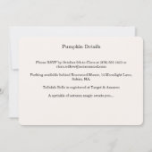 Little Pumpkin Baby shower Invitation – Roze strik Kaart (Achterkant)