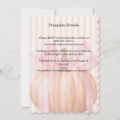 Little Pumpkin Baby shower Invitation – Roze strik Kaart (Achterkant)