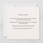 Little Pumpkin Baby shower Invitation – Roze strik Save The Date (Achterkant)