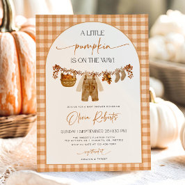 Little Pumpkin Baby shower Invitation Sjabloon Kaart