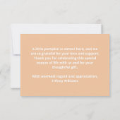 Little Pumpkin Baby shower Invitation | thema herf Bedankkaart (Achterkant)