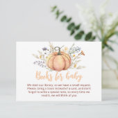 Little Pumpkin Baby shower Invitation | thema herf Informatiekaartje (Staand voorkant)