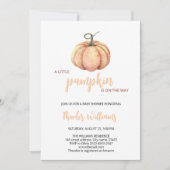 Little Pumpkin Baby shower Invitation | thema herf Kaart (Voorkant)
