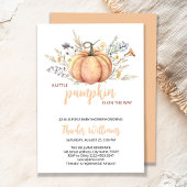 Little Pumpkin Baby shower Invitation | thema herf Kaart