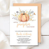 Little Pumpkin Baby shower Invitation | thema herf Kaart