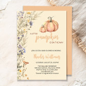 Little Pumpkin Baby shower Invitation | thema herf Kaart