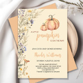 Little Pumpkin Baby shower Invitation | thema herf Kaart