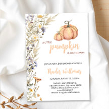 Little Pumpkin Baby shower Invitation | thema herf