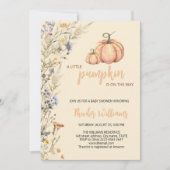 Little Pumpkin Baby shower Invitation | thema herf Kaart (Voorkant)