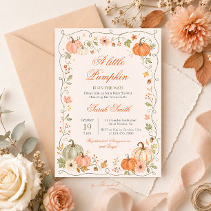 Little Pumpkin Baby Shower Kaart