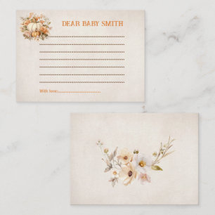 Little Pumpkin Baby shower Kleine tijd Capsule Kaa Informatiekaartje