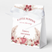 Little Pumpkin Baby shower Marsala Roze Tent Bedankdoosjes (Voorkant Zijde)