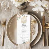 Little Pumpkin Baby Shower Menu Card