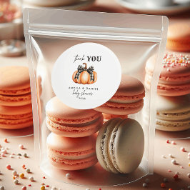 Little Pumpkin Baby shower Minimalism Ronde Sticker