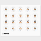 Little Pumpkin Baby shower Minimalism Ronde Sticker (Vel)