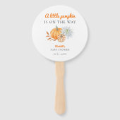 Little Pumpkin Baby shower Modern Simple Herfst Handwaaier (Voorkant)