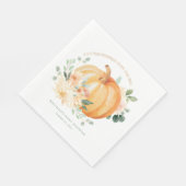 Little Pumpkin Baby shower Napkins Servet (Hoek)