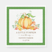 Little Pumpkin Baby shower Napkins Servet (Voorkant)