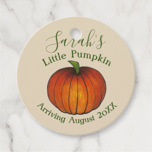 Little Pumpkin Baby shower New Arrival Autumn Herf Bedankjes Labels