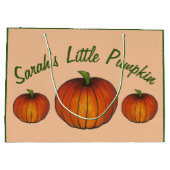 Little Pumpkin Baby shower New Arrival Autumn Herf Groot Cadeauzakje (Achterkant)
