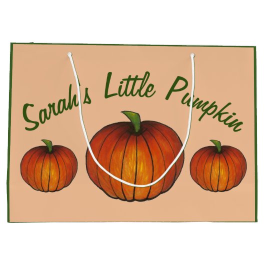 Little Pumpkin Baby shower New Arrival Autumn Herf Groot Cadeauzakje (Achterkant)