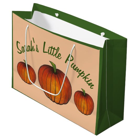 Little Pumpkin Baby shower New Arrival Autumn Herf Groot Cadeauzakje (Voorkant Gekanteld)