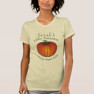 Little Pumpkin Baby shower New Arrival Autumn Herf T-shirt