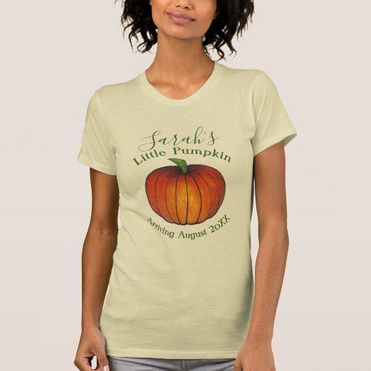 Little Pumpkin Baby shower New Arrival Autumn Herf T-shirt (Voorkant)