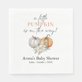 Little Pumpkin Baby shower Party Servet