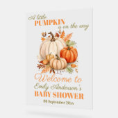 Little Pumpkin Baby shower Party Welkom Acryl Bord (Hoek)