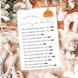 Little Pumpkin Baby shower "Raad eens wie" spel