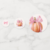 Little Pumpkin Baby shower Ribbon – Romantisch Sal Confetti (Voorkanten)