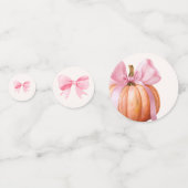 Little Pumpkin Baby shower Ribbon – Romantisch Sal Confetti (Achterkanten)