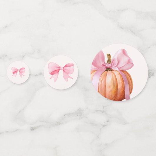 Little Pumpkin Baby shower Ribbon – Romantisch Sal Confetti (Achterkanten)