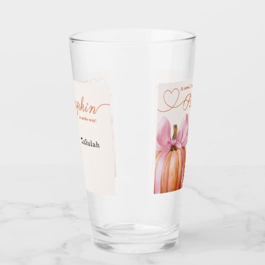 Little Pumpkin Baby shower Ribbon – Romantisch Sal Glas (Links)