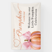 Little Pumpkin Baby shower Ribbon – Romantisch Sal Spandoek (Verticaal)