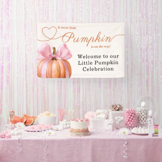 Little Pumpkin Baby shower Ribbon – Romantisch Sal Spandoek (Feest)