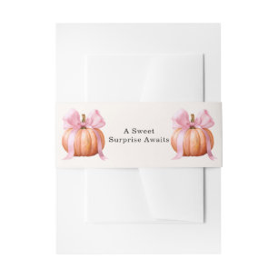 Little Pumpkin Baby shower Ribbon – Romantisch Sal Uitnodigingen Wikkel