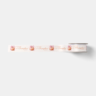 Little Pumpkin Baby shower Ribbon – Roze strik Satijnen Lint