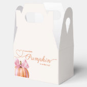 Little Pumpkin Baby shower – Roze Bow Herfst Bedankdoosjes (Geopend)