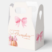 Little Pumpkin Baby shower – Roze Bow Herfst Bedankdoosjes (Geopend)
