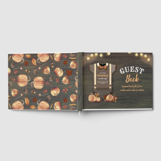 Little Pumpkin Baby shower rustieke Herfst gastenb Gastenboek (Volledig)