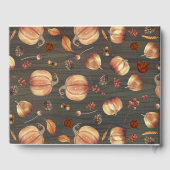 Little Pumpkin Baby shower rustieke Herfst gastenb Gastenboek (Achterkant)