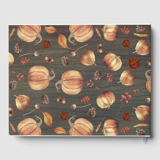 Little Pumpkin Baby shower rustieke Herfst gastenb Gastenboek (Achterkant)