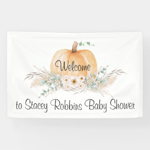 Little Pumpkin Baby Shower Slagbanner Spandoek